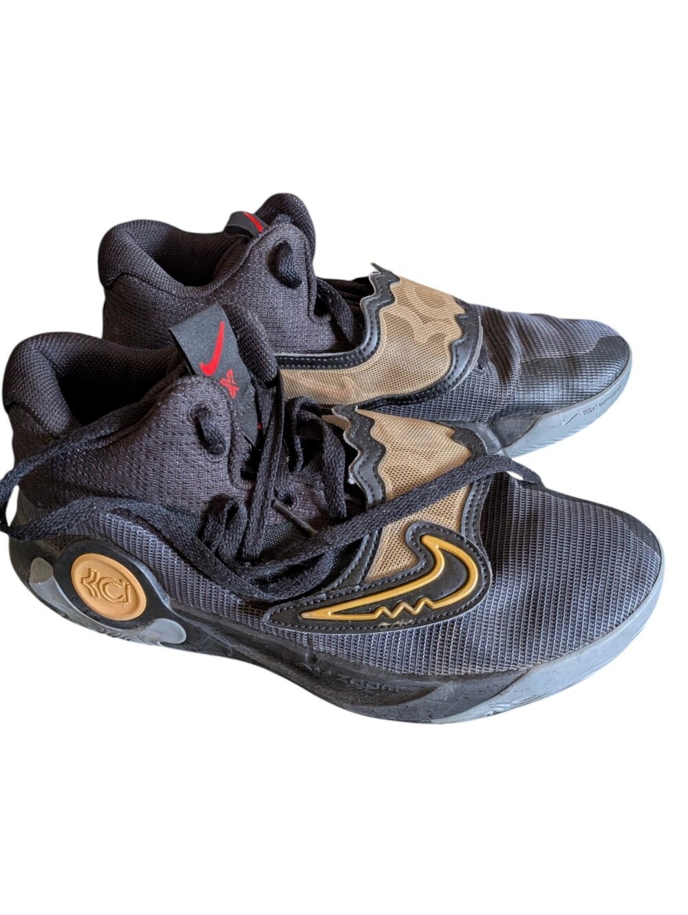 Nike KD Trey Basketball Sneakers in Black & Gold Mens 11 Athletic Kicks High Top